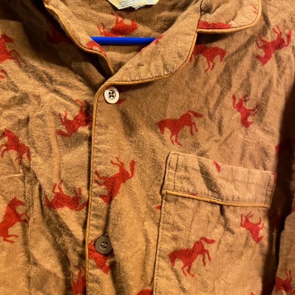 Men’s flannel horse themed pjs set - Picture 6 of 15